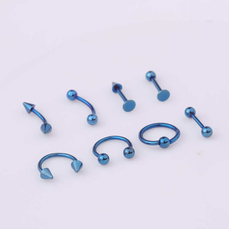 16G Stainless Steel Horseshoe Circular Captive Ring Rook Piercing Set of 8 | BJ8501 | Perfect for Cartilage, Nose, and Ear Piercings
