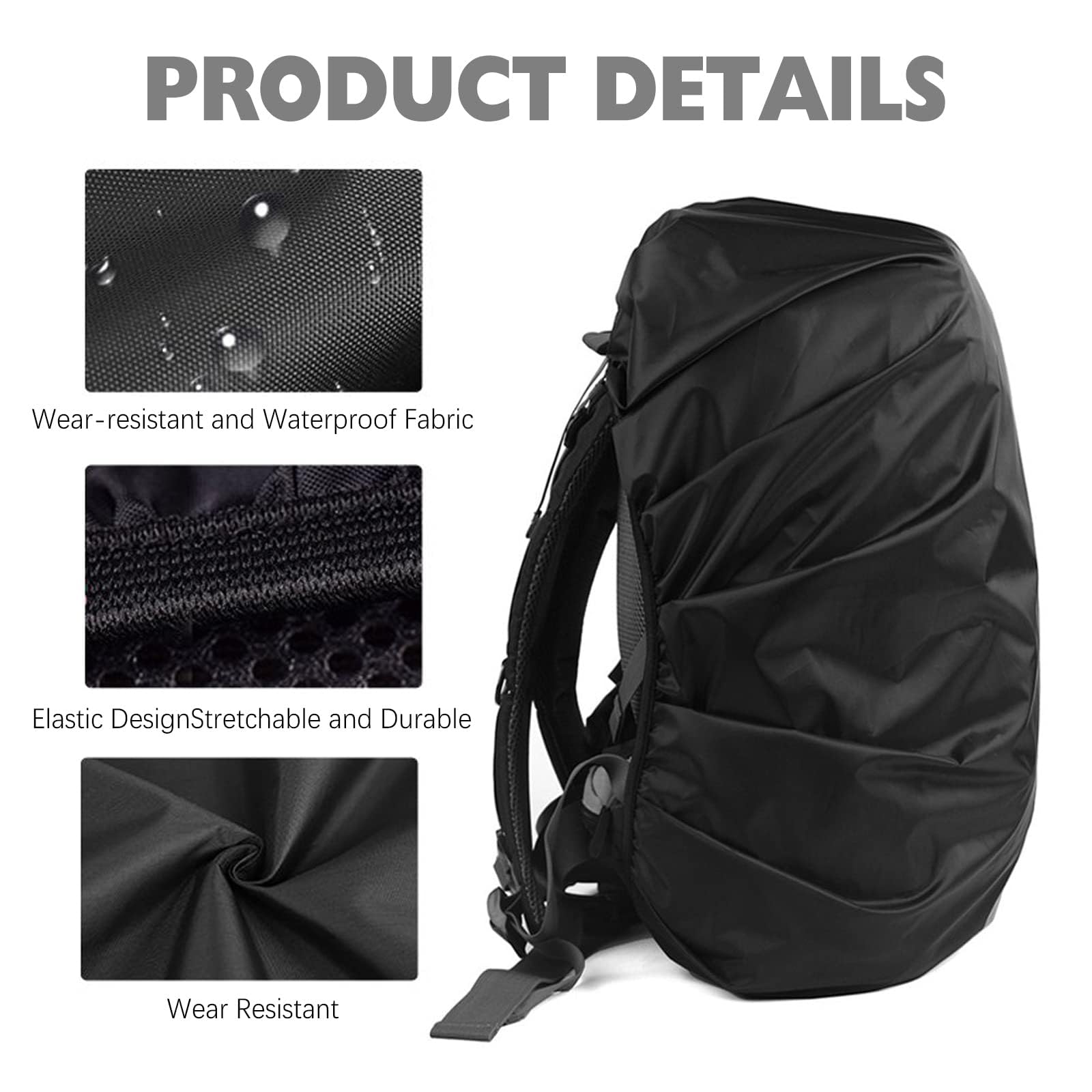 Waterproof Backpack Rain Cover with Reflective Strip - Reusable Outdoor Cycling Cover for Hiking, Camping, Biking & Travel - Stay Dry in All Weather Conditions