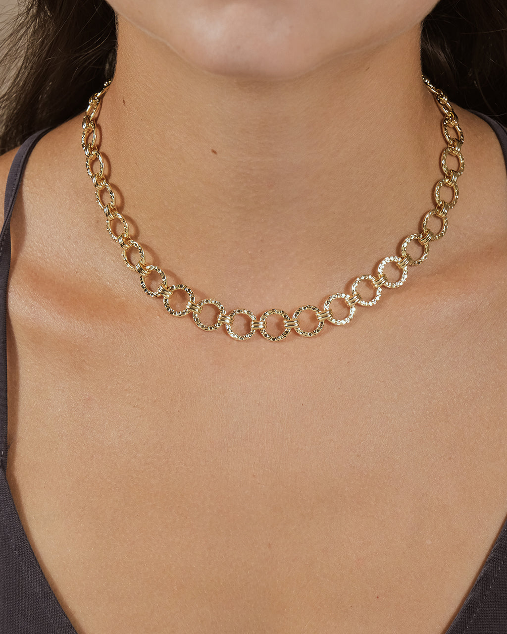 Molten Chain Necklace for Women - Trendy Layered Gold & Silver Statement Jewelry - Perfect for Date Night, Parties & Everyday Wear