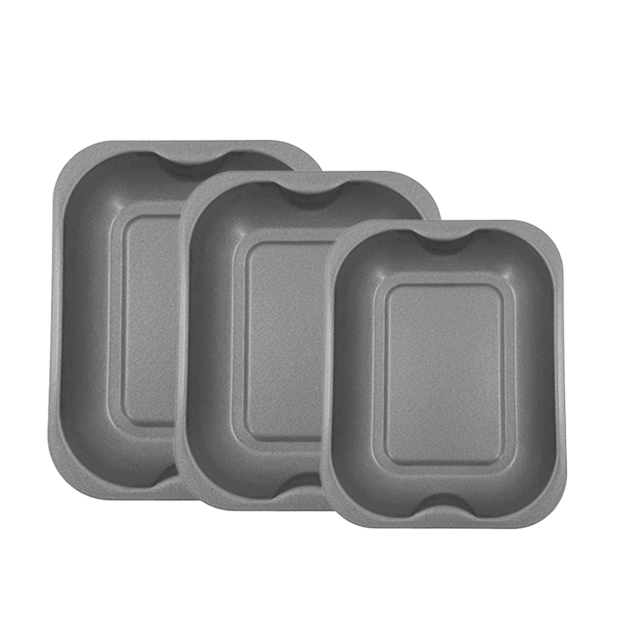 Chabrias Ltd 3-Piece Non-Stick Baking Sheet Set - Small (28cm), Medium (33cm), Large (38cm) Oven Trays for Roasting, Baking, Cooking - Dishwasher Safe & Easy Clean - Perfect for Cookies, Pizza, Vegetables & Meal Prep