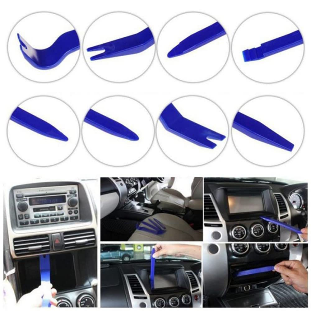 MACHSWON 8-Piece Car Trim Removal Tool Kit - Plastic Dashboard Panel Pry Tools for Radio Installation, Door Panel Repair & Interior Detailing | Auto Accessories for DIY Mechanics & Professional Use