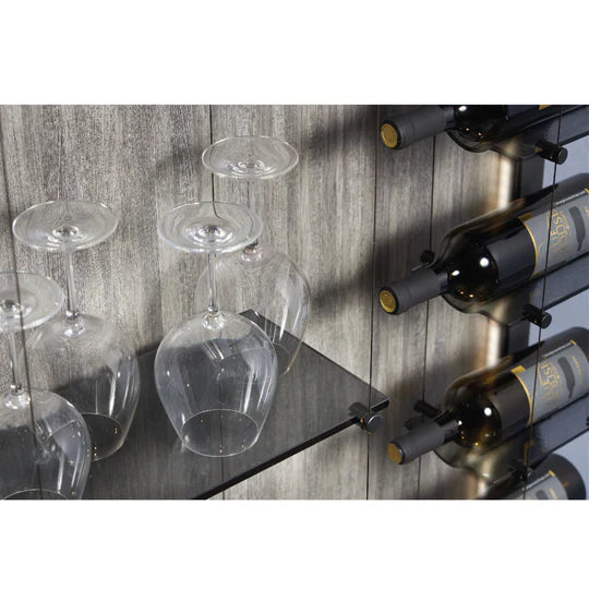 Blue Grouse Floating Glass Shelf Unit - Modern Wall-Mounted Display for Bathroom, Kitchen, or Living Room Decor