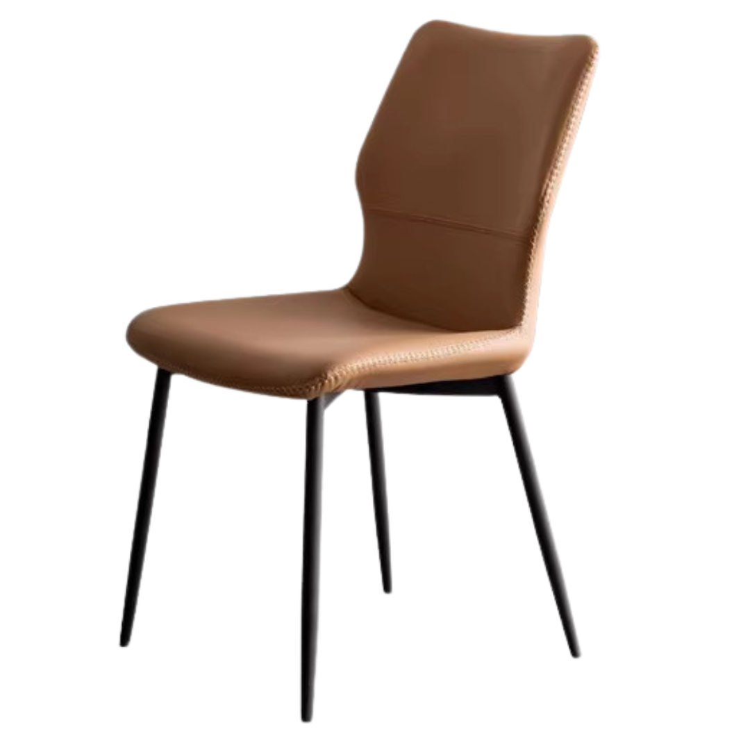 18.5x23.6x34.6 inch/ 47x60x88сm/  Milk Tea Brown color / 4 pcs set Iron Dining Chair