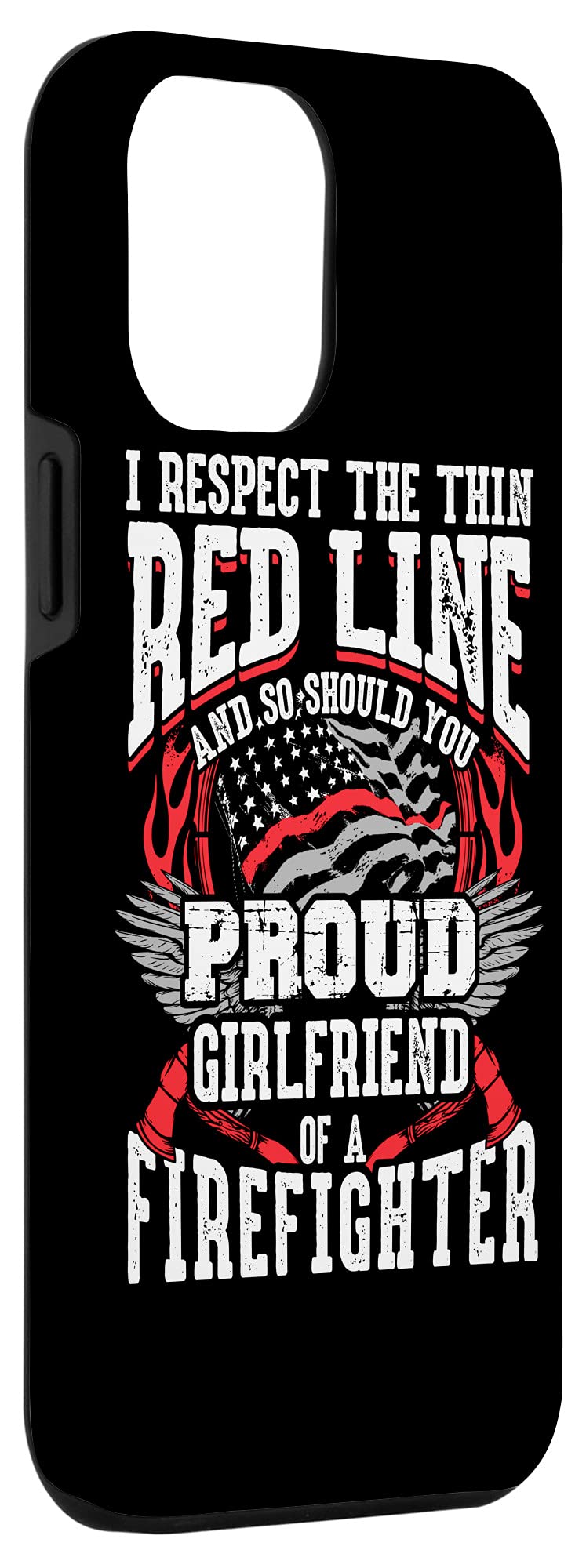 iPhone 12 Pro Max Thin Red Line Firefighter Case - Premium Protective Cover for Firefighter Girlfriends & Supporters | Perfect for Everyday Use & First Responder Appreciation