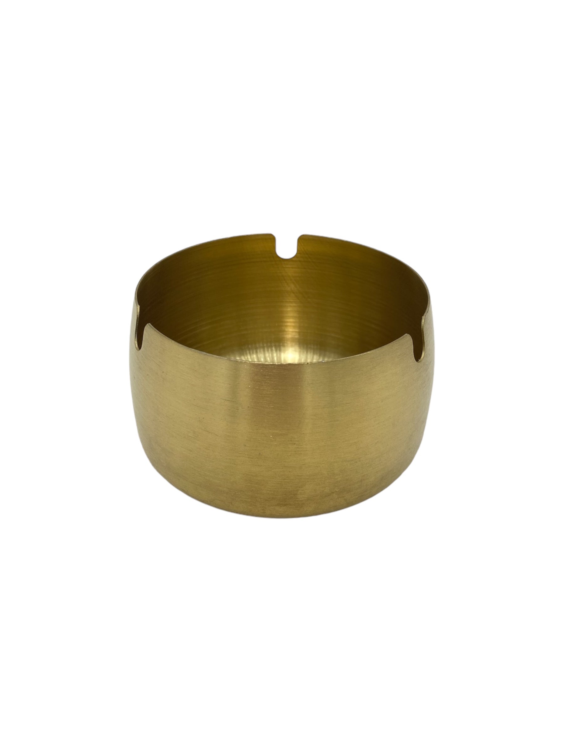 3.25x1.7 Inch Stainless Steel Round Gold Ashtray - Premium Smoking Accessory for Home, Office, or Outdoor Use