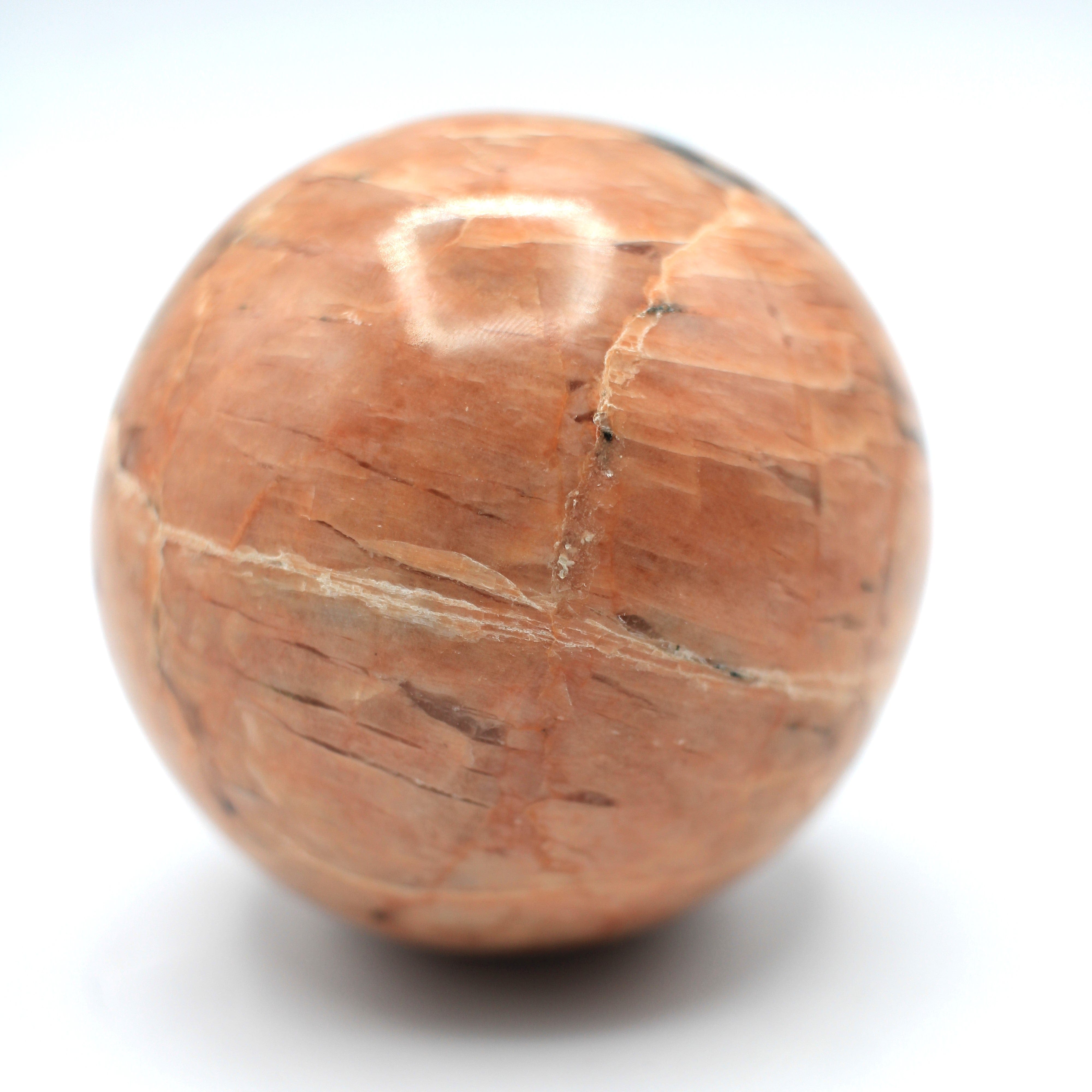 Premium Canadian Peach Moonstone 59mm Crystal Sphere - Perfect for Meditation, Home Decor & Healing Crystal Collection