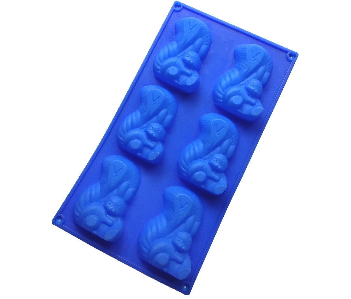 Allforhome 6-Cavity Squirrel Silicone Baking Mold - Non-Stick Cake Pan, Muffin Cups, Soap & Chocolate Mold for DIY Desserts, Perfect for Birthday Parties & Holiday Baking
