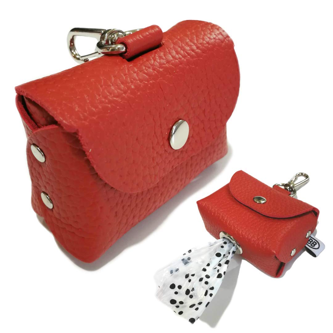 Premium BUDDY BELT PooPurse Dog Waste Bag Holder - Red | Hands-Free Convenient for Walking, Hiking & Travel with Your Pet