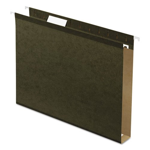 1'' Reinforced Extra Capacity Hanging Folders - Letter Size, Standard Green (25/Box) | Heavy-Duty File Organization for Office, Home & School Documents