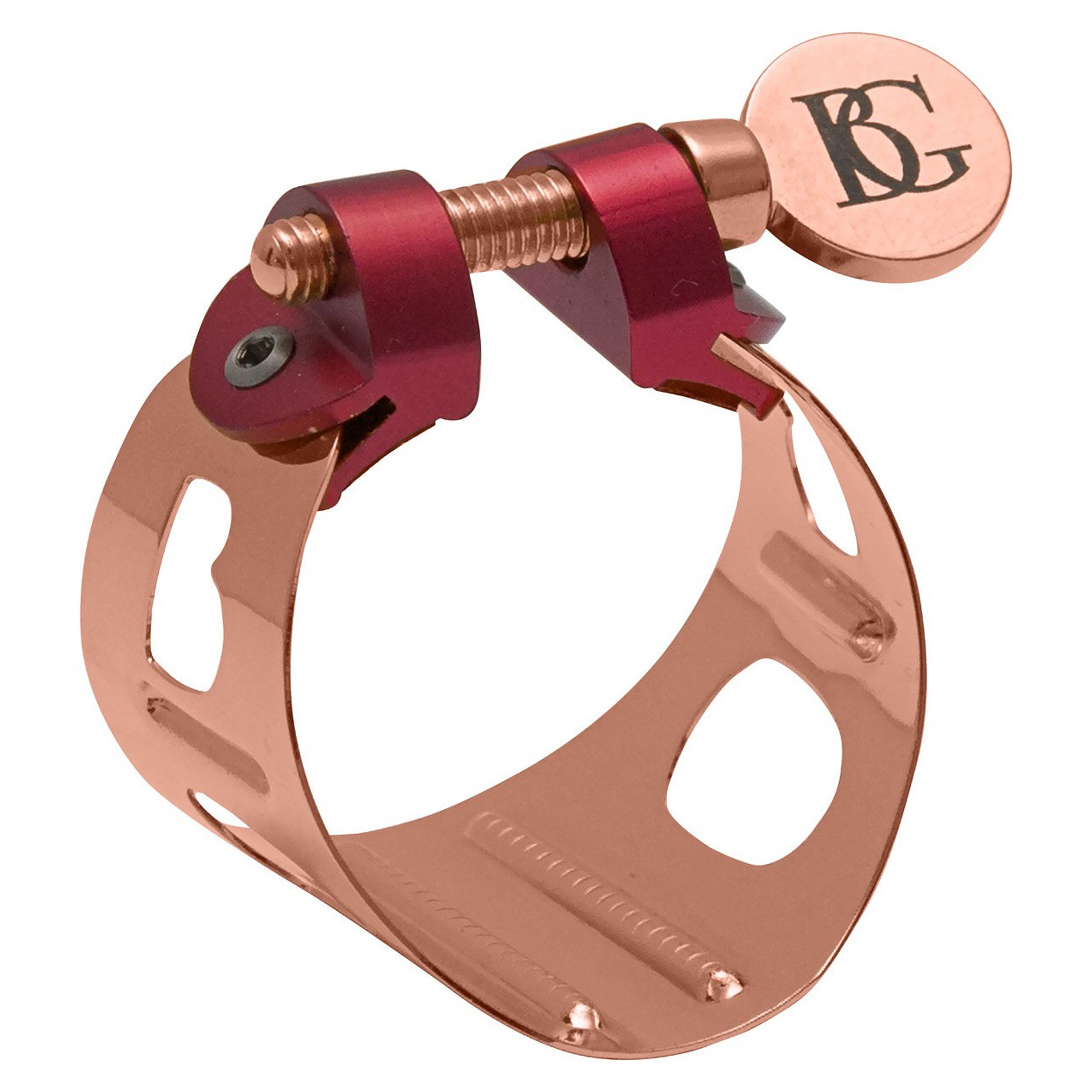 Premium BG Duo Rose Gold Ligature for Alto Saxophone & Bb Clarinet with Protective Cap - Model LD9 - Perfect for Jazz, Classical & Studio Performances
