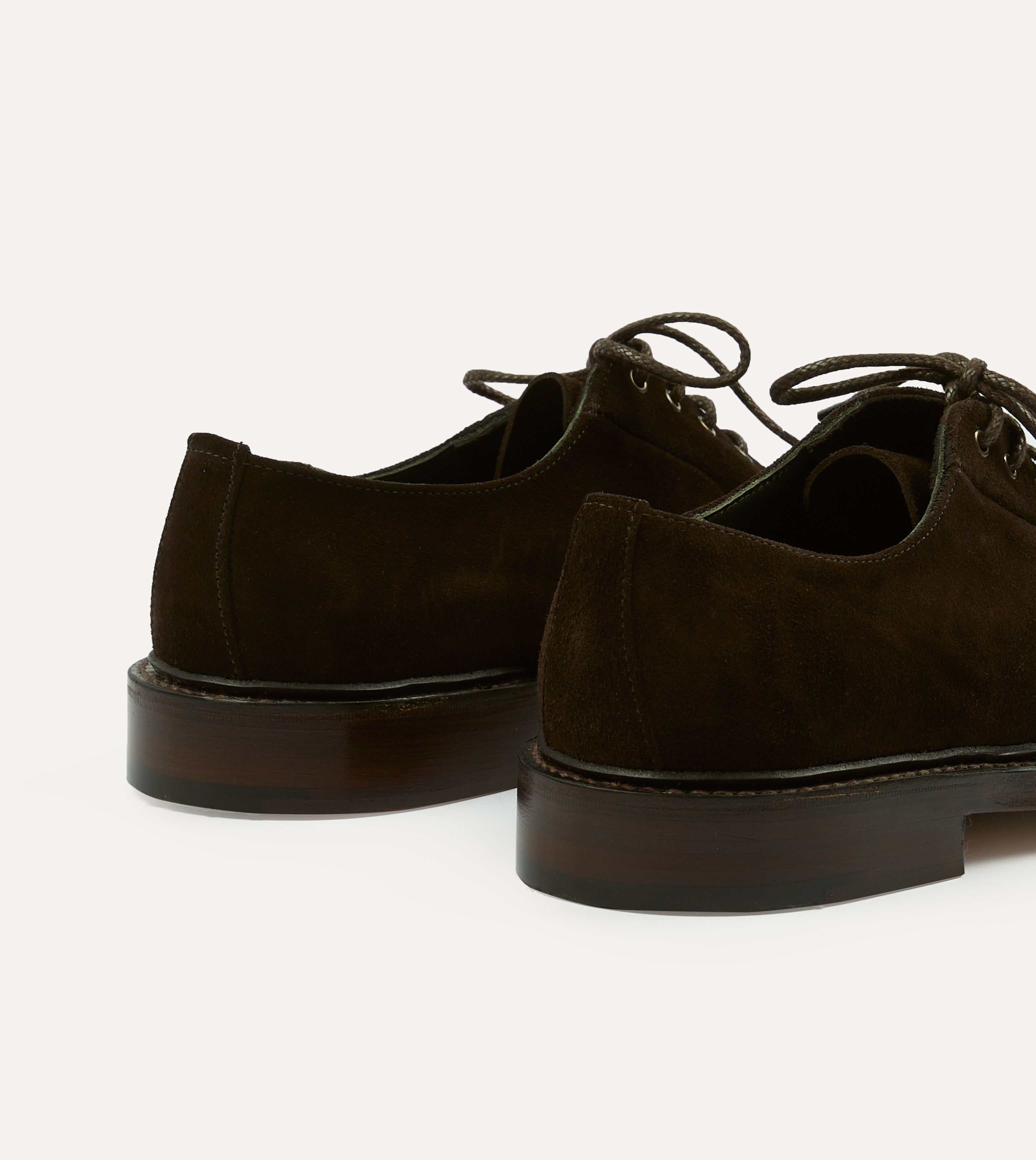 Premium Dark Brown Suede Derby Shoes - Goodyear Welted Construction for Durability - Classic Men's Dress Shoes for Office, Wedding & Formal Occasions