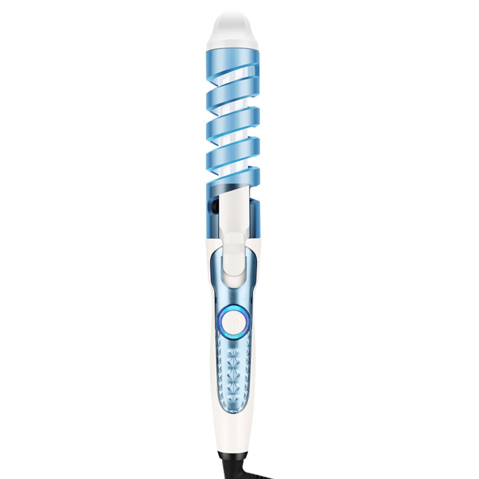 Professional Hair Curling Iron - Ceramic Curling Wand with Spiral Barrel for Wavy & Curly Hair Styles - Portable Hair Styling Tool for Home & Travel Use