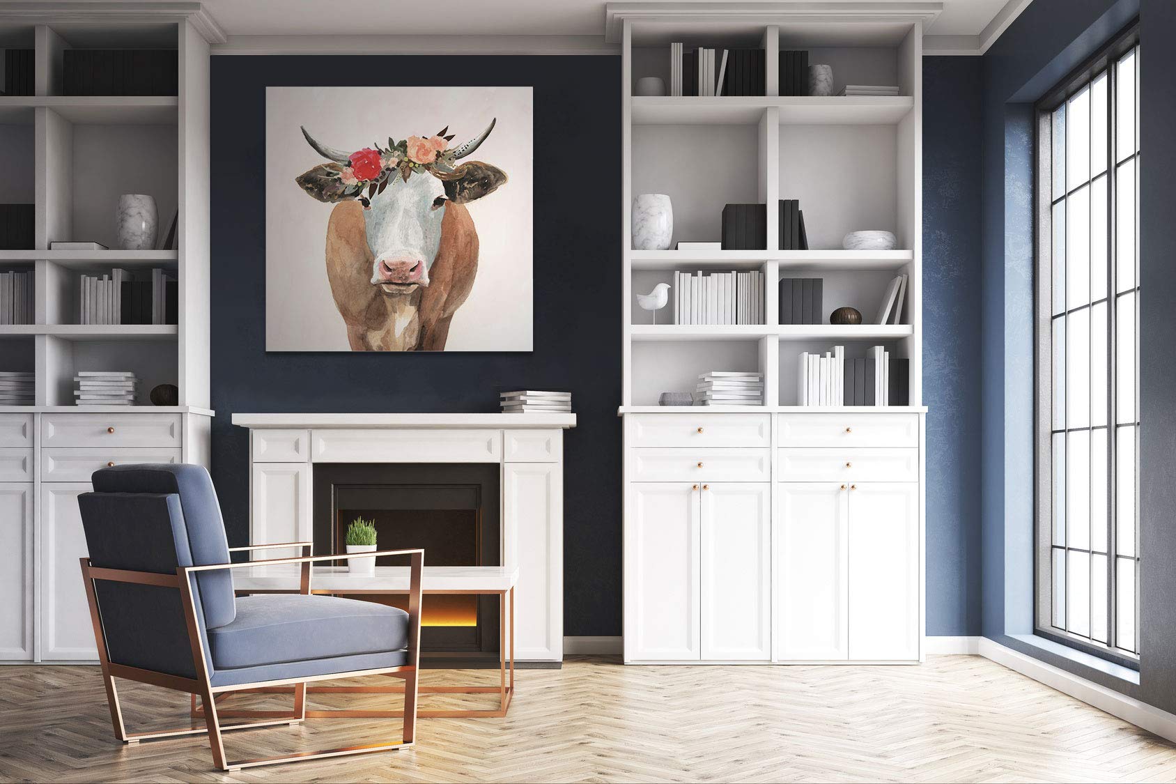 Wexford Home Spring on the Farm II Gallery Wrapped Canvas Wall Art - Farmhouse Decor, Country Living Room Painting, Rustic Kitchen Wall Decor - Perfect for Living Room, Bedroom, or Office