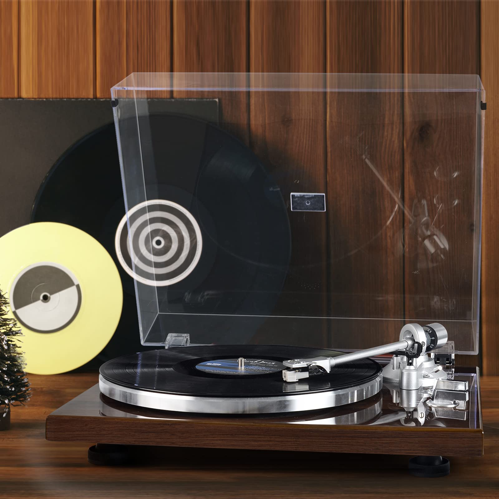 Wireless Belt Drive Vinyl Turntable with 2-Speed Magnetic Cartridge (33/45 RPM) - USB Recording to PC, Phono/Line Output | Perfect for Home Audio, DJ Mixing & Vinyl Digitizing