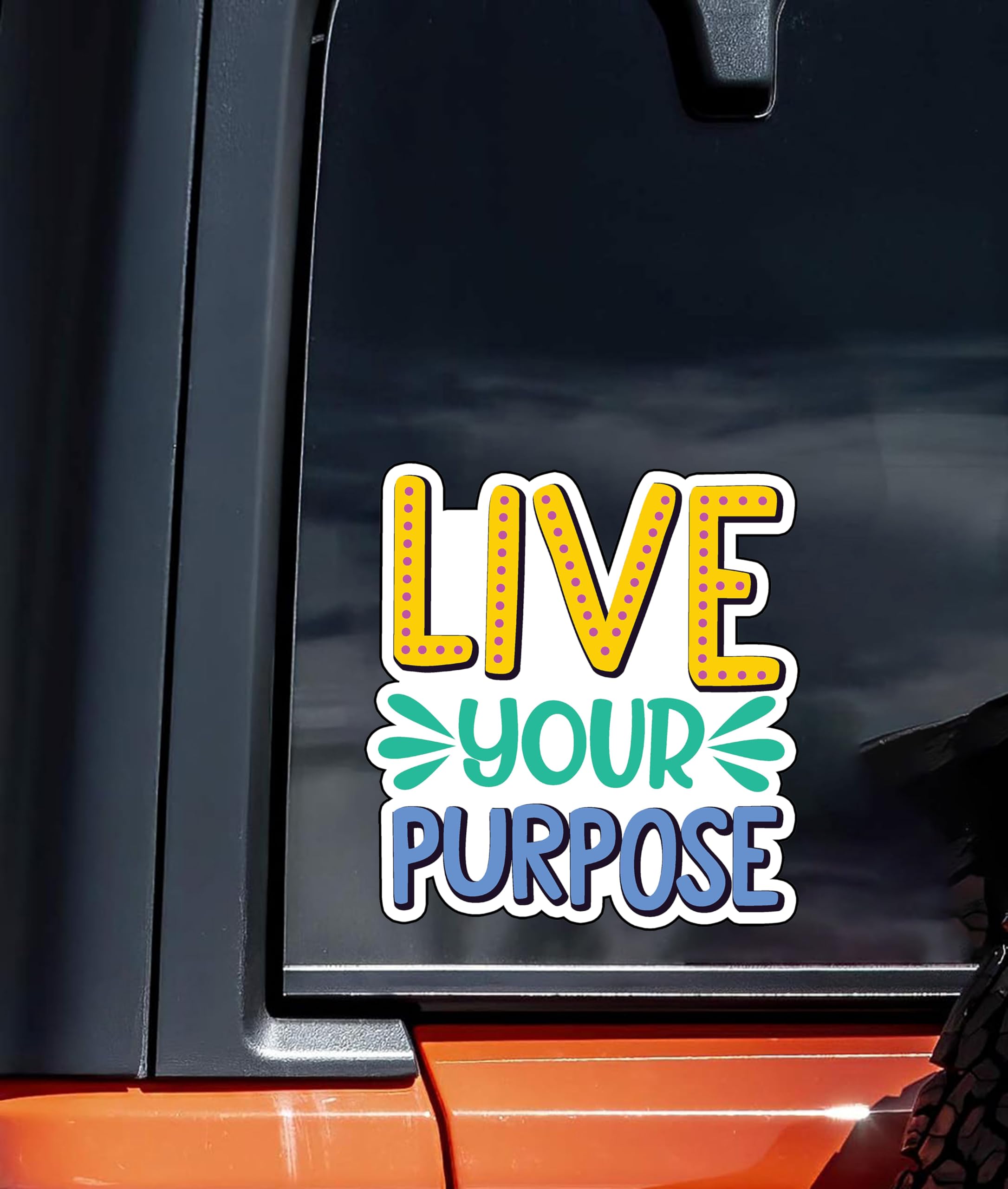 Live Your Purpose 6-Inch Vinyl Decal Sticker - Durable, Waterproof, Weatherproof for Laptops, Cars, Water Bottles & Notebooks - Easy to Apply & Long Lasting - Perfect for Personalizing Devices, Home Decor & Gifts