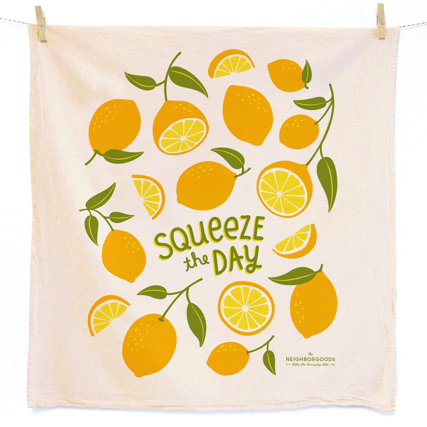 Premium Lemon Print Kitchen Towels - Absorbent & Soft Cotton Dish Cloths for Drying Dishes, Cleaning & Decor - Cute Lemon Pattern Kitchen Decor Accessories (Set of 2) - Perfect for Farmhouse, Cottage & Modern Kitchens