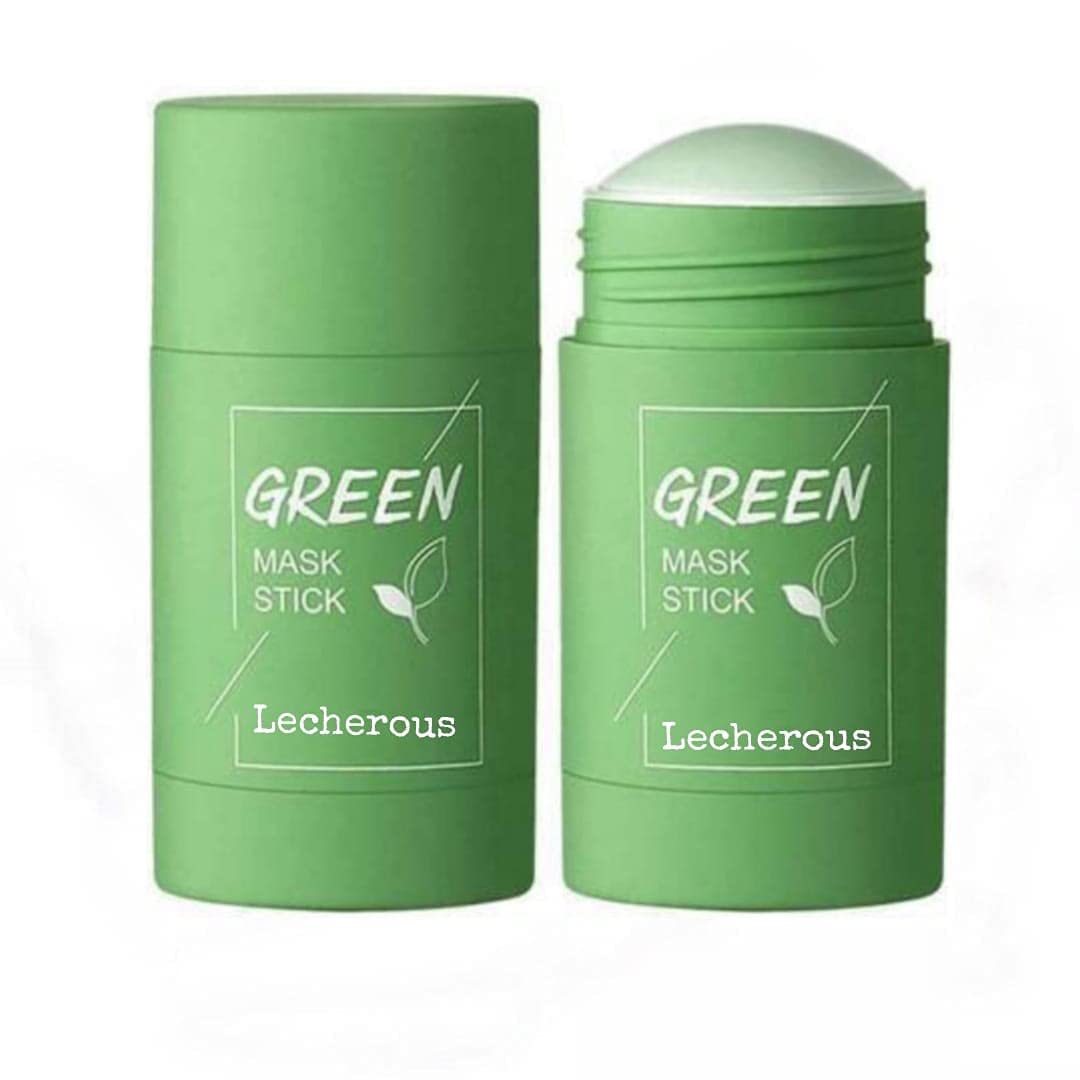 Green Tea Purifying Clay Stick Mask - Oil Control & Anti-Acne Treatment, Deep Cleansing Facial Mask for Detox & Pore Minimizing (40g) | Perfect for Travel, Daily Skincare & Acne-Prone Skin