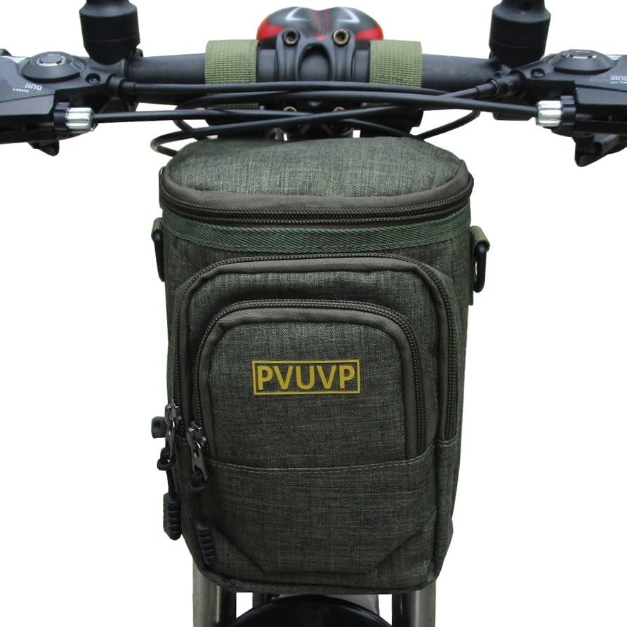 PVUVP Waterproof Bike Handlebar Bag 2.8L - Multifunctional Front Bicycle Bag for Commuter, Road Cycling, Outdoor Riding, Travel & Camping - Perfect for Daily Commute, Adventure Trips and Gear Storage