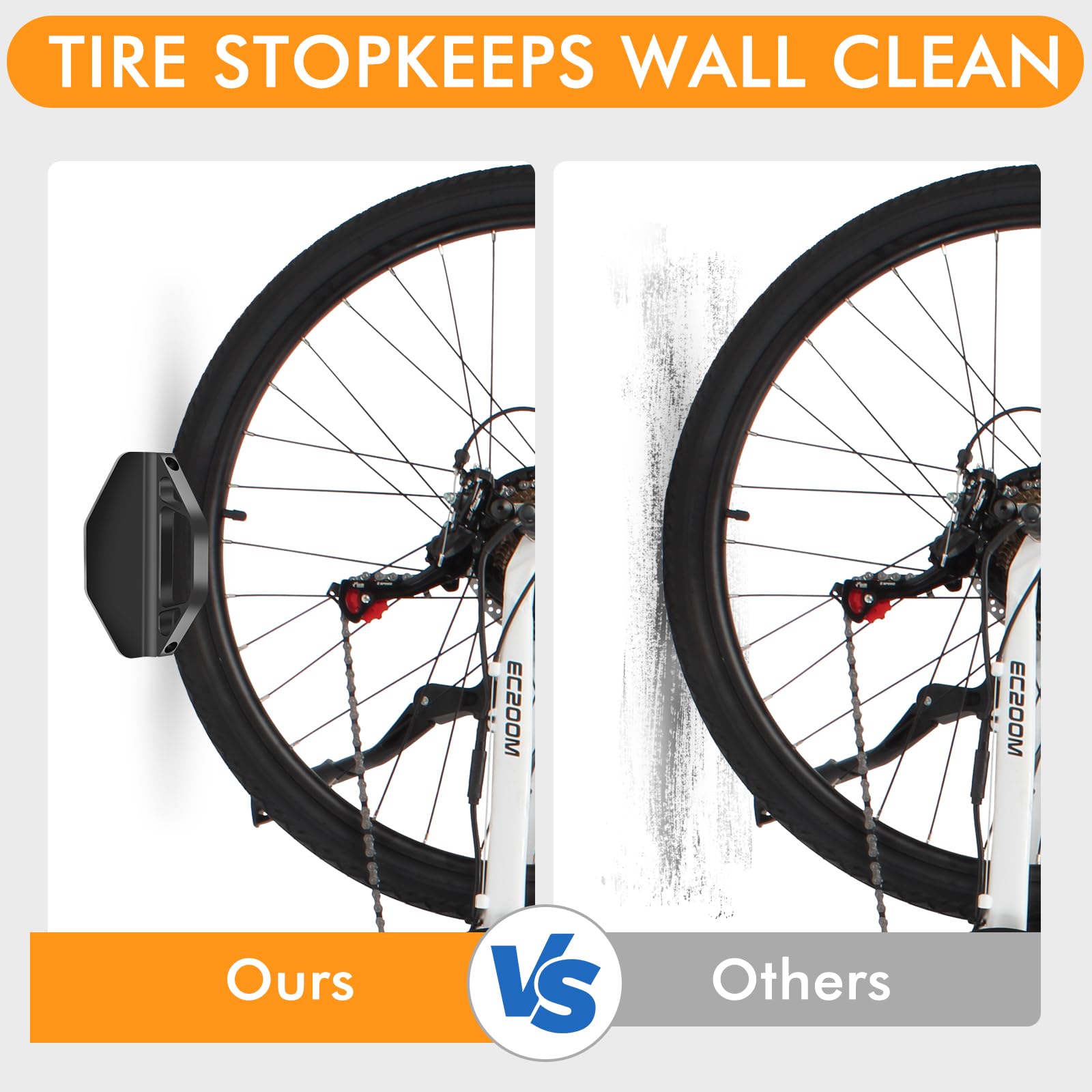 Heavy Duty Swivel Bike Wall Mount Rack - Space Saving Garage Bike Hooks & Hanger for Mountain/Commuter Bikes - Holds Up to 66lbs (2 Pack) - Perfect for Small Spaces & Apartment Storage