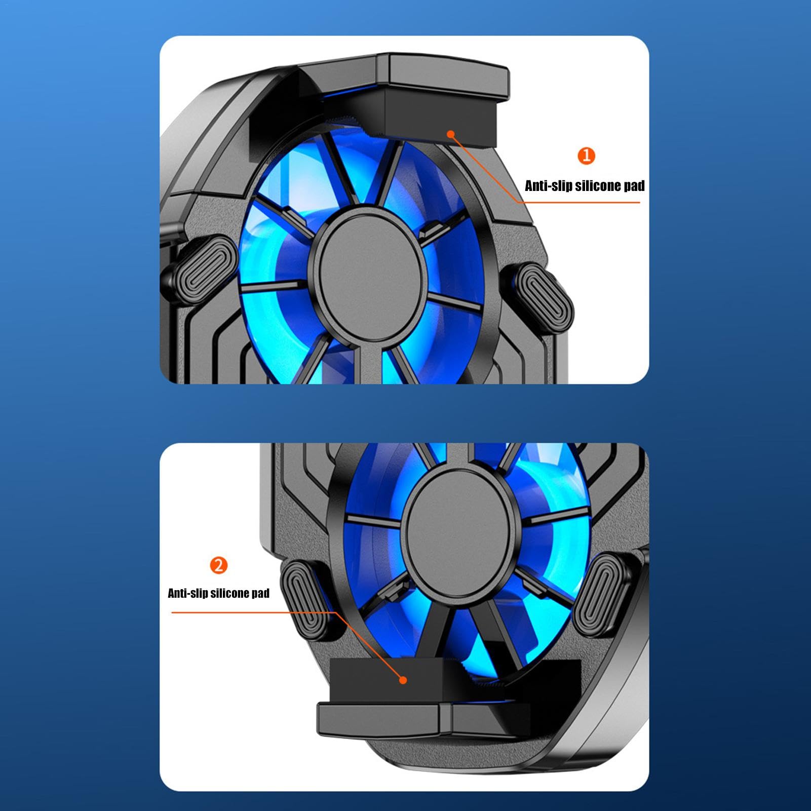 Portable Phone Cooling Fan - USB-Powered Smartphone Cooler for Gaming & Overheating Prevention | Perfect for iPhone, Samsung & Gaming Phones | Stay Cool During Long Sessions