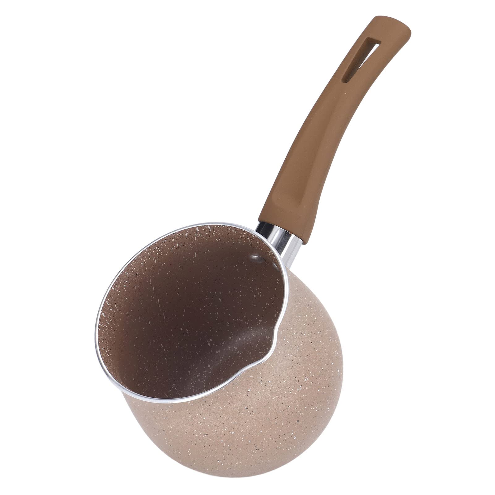 Non-Stick Mini Milk Pan - Small Aluminum Alloy Coffee Pot with Single Handle for Cooking, Heating & Seasoning | Perfect for Pancakes, Coffee Making & Small Plant Pots | Ideal for Home Kitchen & Camping Use