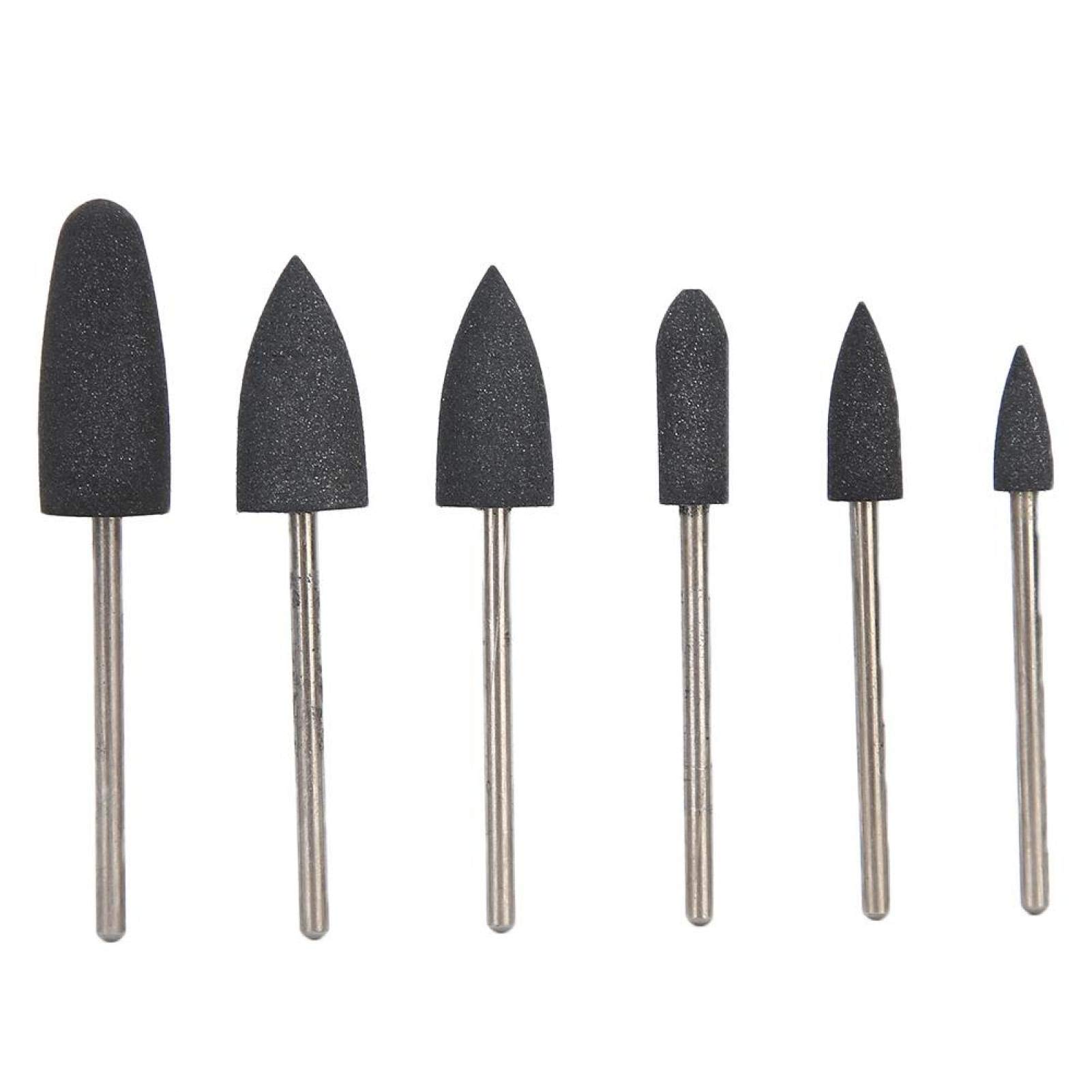 6Pcs Nail Drill Bits Set for Electric Manicure - Professional Nail Art Grinding Heads for Acrylic Nails, Dead Skin Removal & Polishing - Perfect for Home & Salon Nail Care Accessories