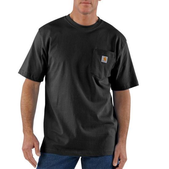 K87 Loose Fit Heavyweight Pocket T-Shirt for Men - Comfortable Cotton Crew Neck Tee with Chest Pocket - Perfect for Casual Wear, Work & Everyday Use