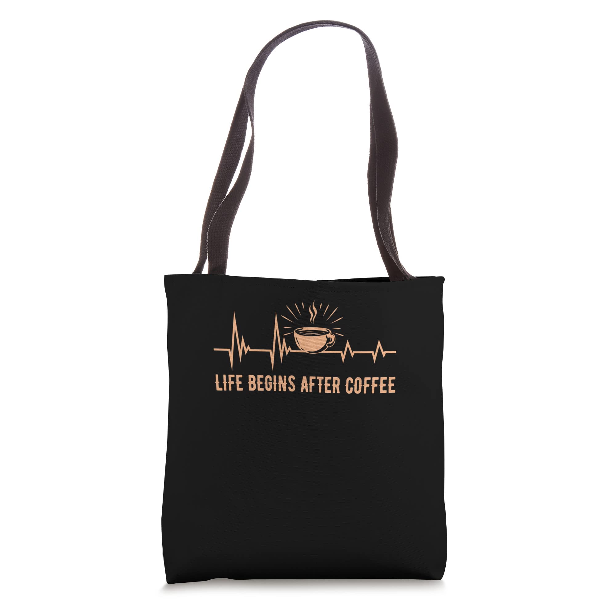 Caffeine Lover Coffee Tote Bag - Funny Coffee Addict Gift for Women & Men - Perfect for Work, Travel & Grocery Shopping