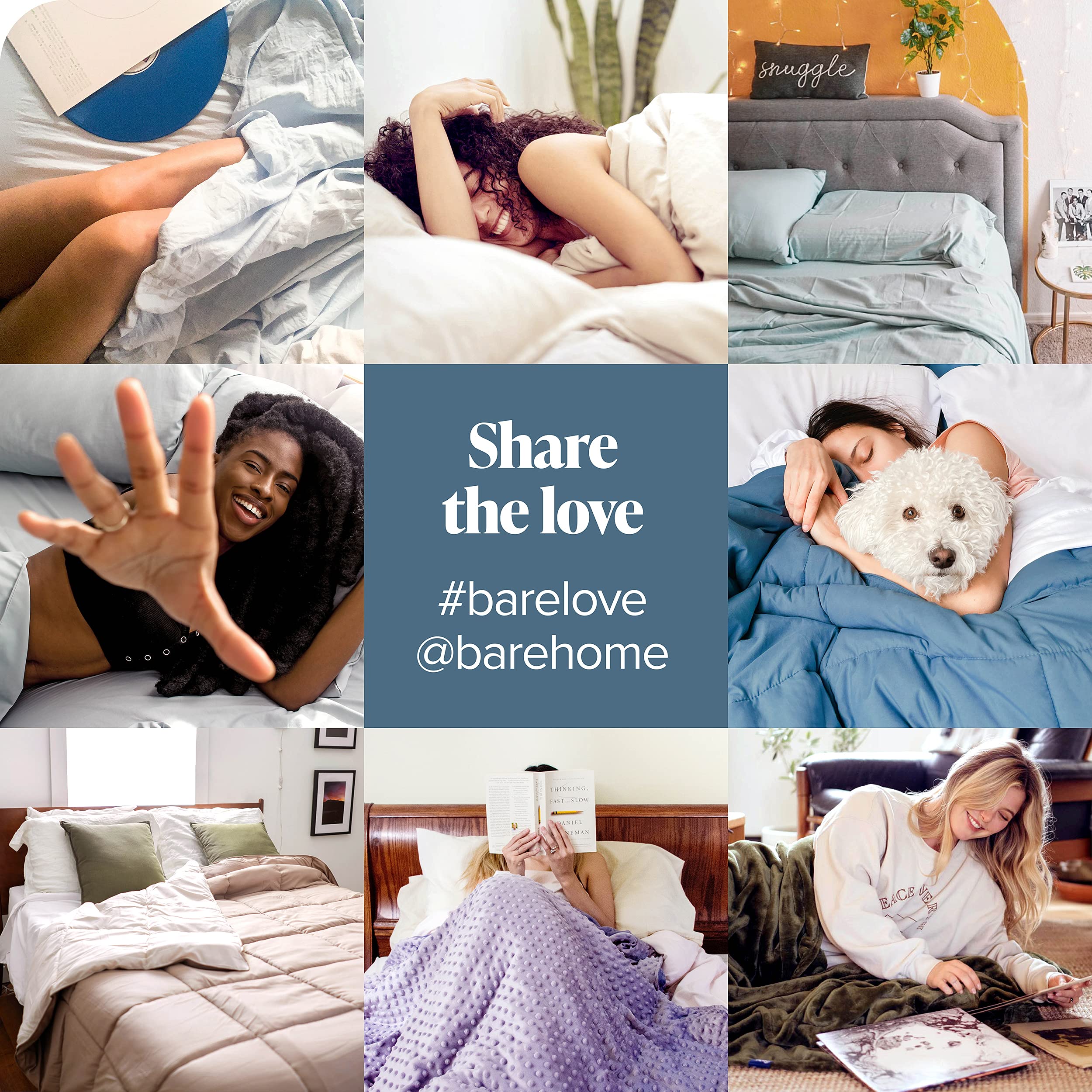 Bare Home 7-Piece Bed-in-A-Bag Comforter Set with Sheets - Full Size, White - Ultra Soft 1800 Premium Goose Down Alternative Bedding - Perfect for Guest Rooms, Master Bedrooms & Cozy Home Decor