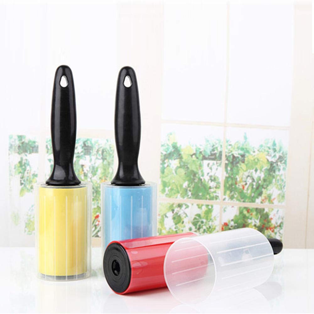 Reusable Silicone Pet Hair Remover Brush - Washable Lint Roller for Clothes, Furniture & Car Seats - 3 Pack Yellow Sticky Dust Wiper - Perfect for Dog & Cat Hair Removal at Home, Office & Travel