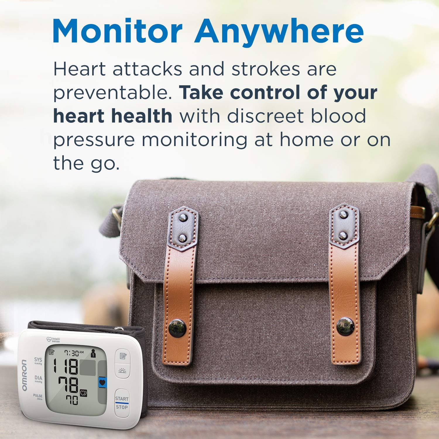 OMRON Gold Blood Pressure Monitor - Portable Wireless Wrist Cuff, Digital Bluetooth BP Machine with Clinically Validated Accuracy | FDA Cleared & FSA/HSA Eligible | Home Use, Travel, Health Tracking