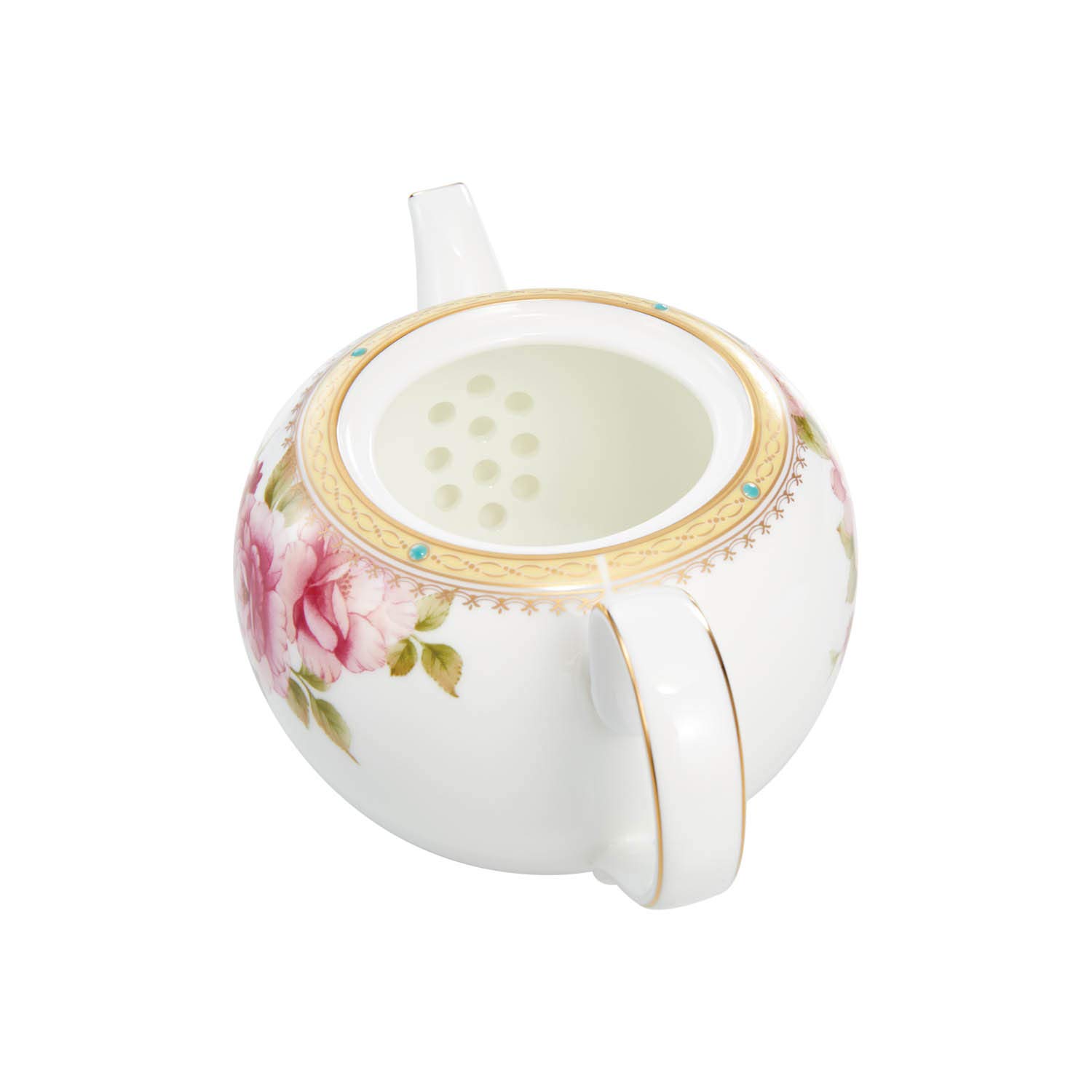 Noritake T97284/4861 Heartford Bone China Tea Pot 650cc - Elegant Porcelain Teapot for Afternoon Tea, Bridal Shower & Home Decor