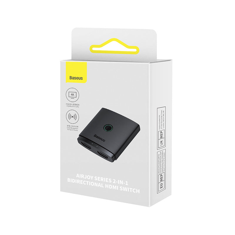 Baseus AirJoy Series 2-in-1 Bidirectional HDMI Adapter 4K 60Hz - Black | for Home Theater, Gaming & Office Presentations