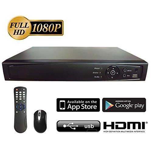 16CH H.265 HD-TVI/AHD/CVI Security DVR with 12TB HDD - 1080P Full HD Surveillance Recorder for Home & Office - Supports HDMI/VGA & Mobile Apps - Compatible with Analog & IP Cameras - Ideal for 24/7 Monitoring, Business Security & Smart Home Systems