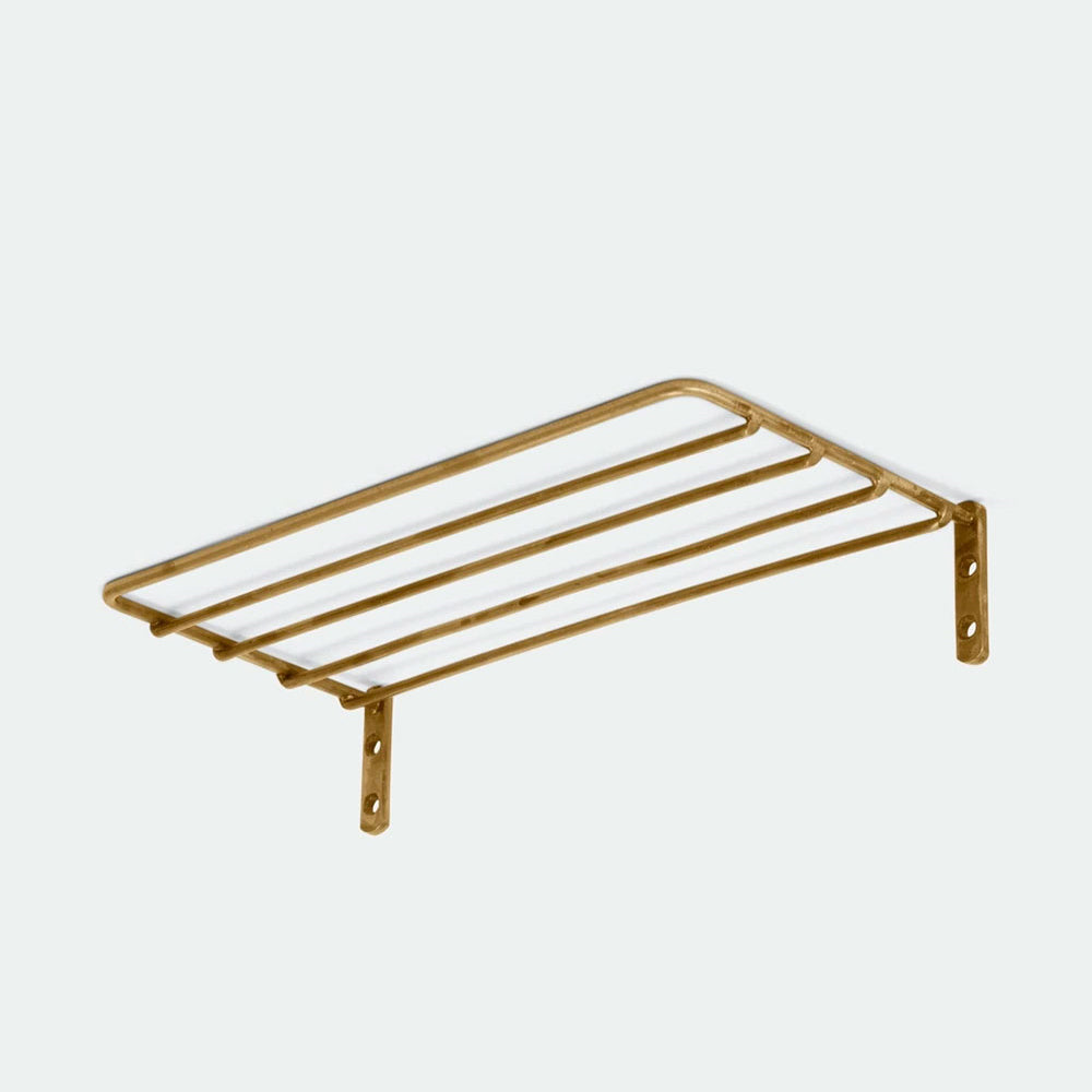 Premium Brass Wire Shelf - Heavy Duty Metal Storage Rack for Kitchen, Bathroom, Garage Organization - Rust-Resistant & Space-Saving Home Decor Solution