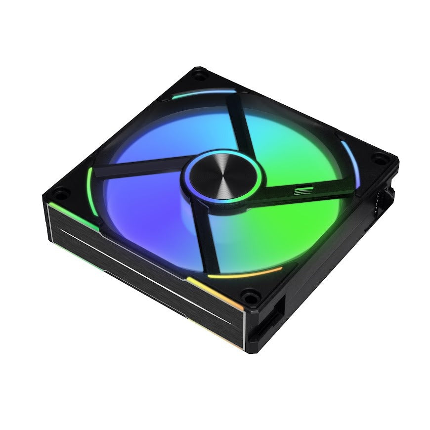 Lian Li UNI FAN AL120 V2 120mm RGB PWM PC Case Fan - High Performance Cooling for Gaming PC & Workstation (Black/White) - Perfect for Custom PC Builds, Liquid Cooling & Silent Operation