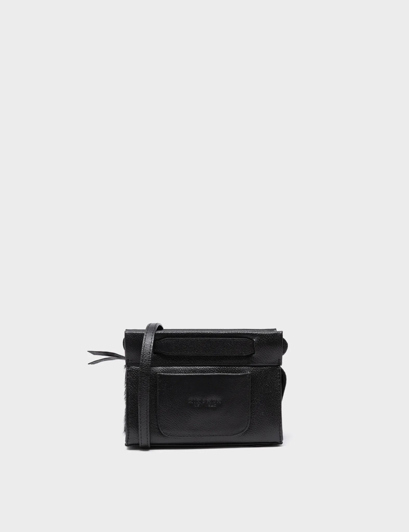 Vali Crossbody Micro Black Leather Bag with Eyes Applique & Adjustable Handle - Stylish & Compact Purse for Women, Perfect for Daily Use, Travel & Parties