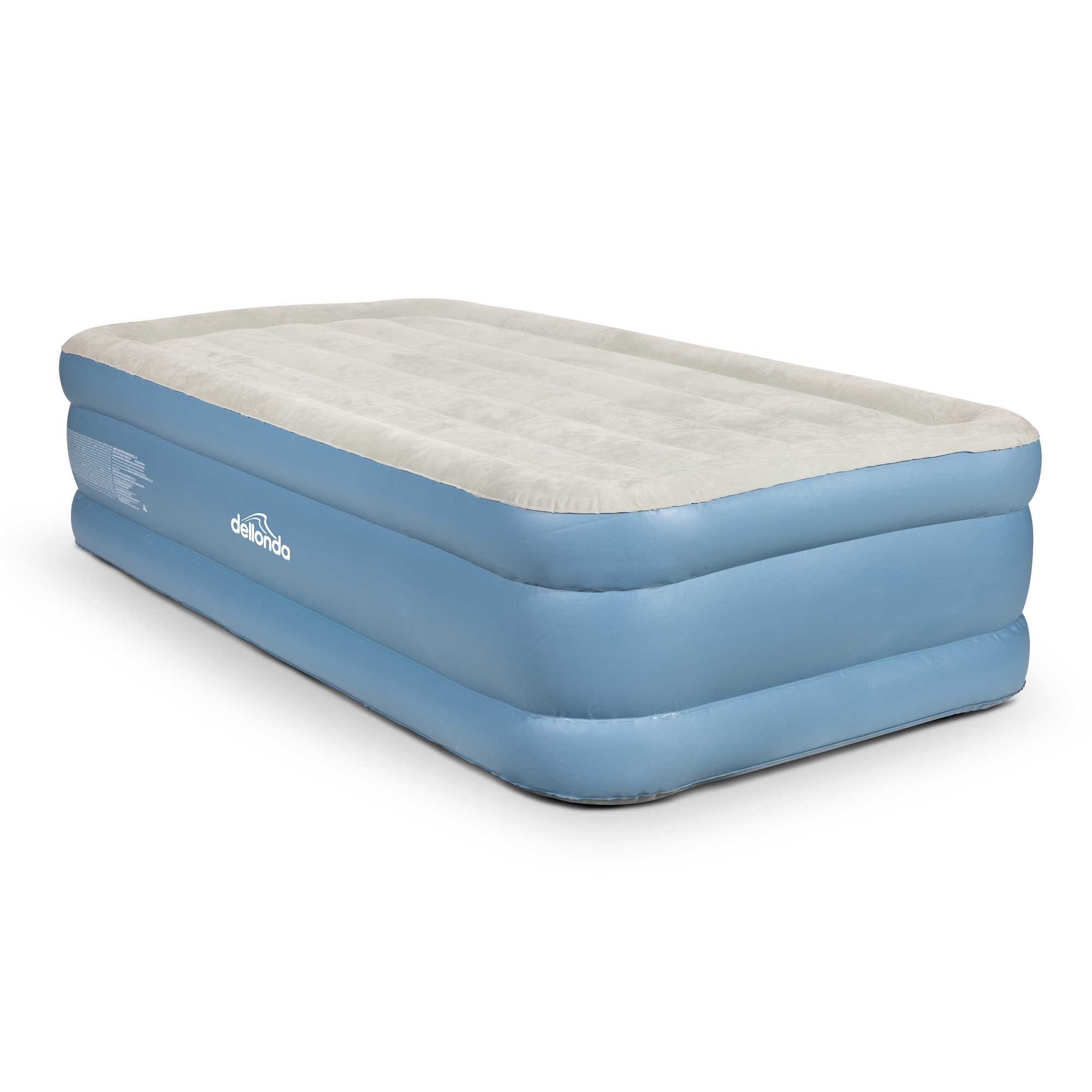 Inflatable Single High Raised Air Mattress with Built-In Electric Pump & Carry Bag - Portable Guest Bed for Camping, Travel & Home Use - DL146