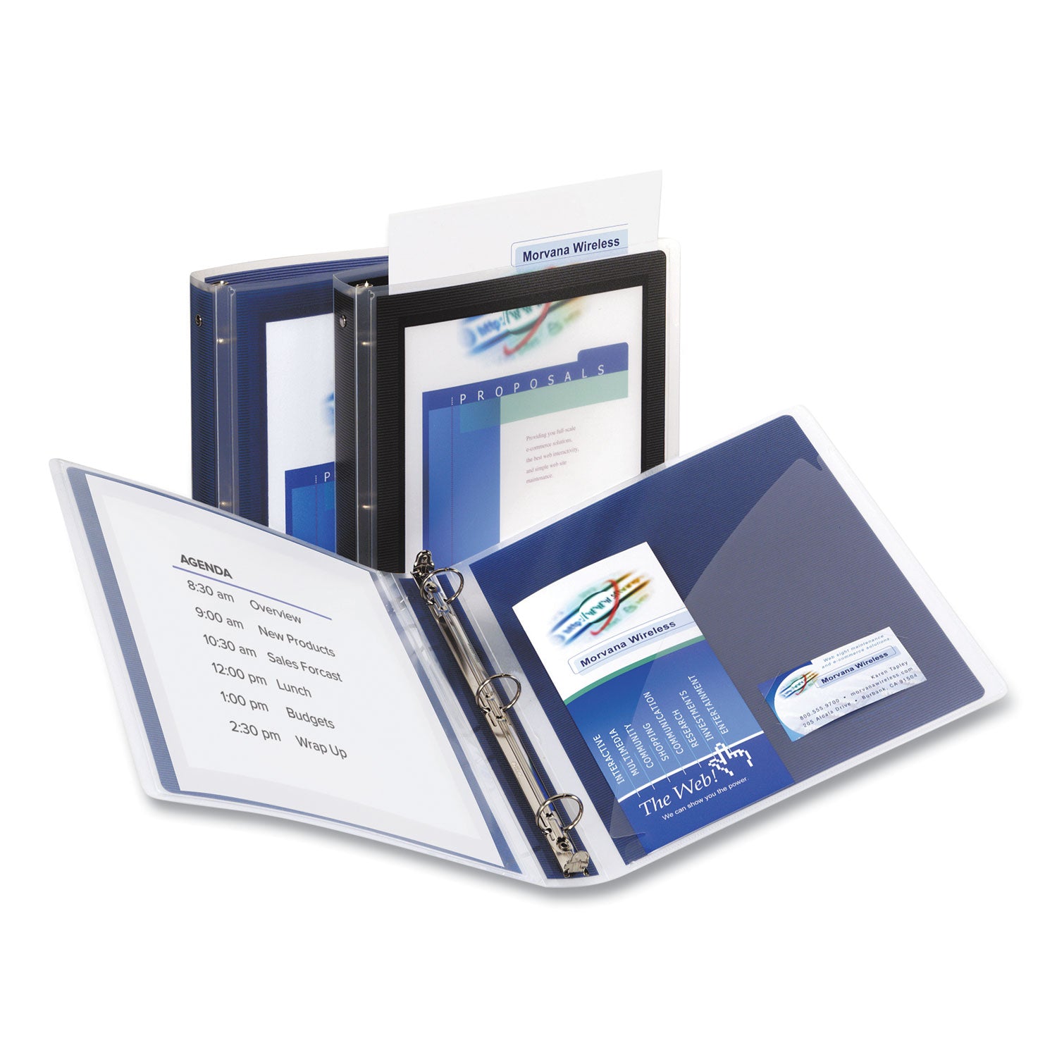 Avery® Flexi View 3-Ring Binder with Round Rings - 1 Inch Capacity, 11 x 8.5 Inches, Black - Perfect for School, Office & Home Organization