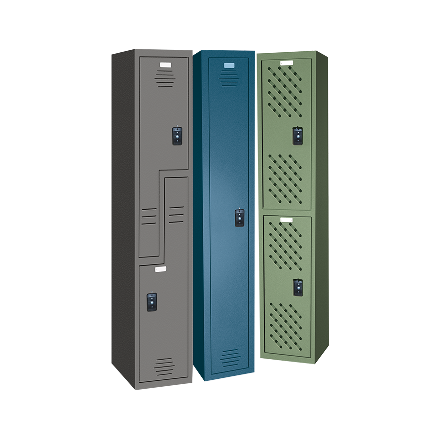 ASI Plastic Lockers - Heavy Duty Storage Lockers for Schools, Gyms & Offices - Traditional Plus Collection - Secure & Durable Organization Solution