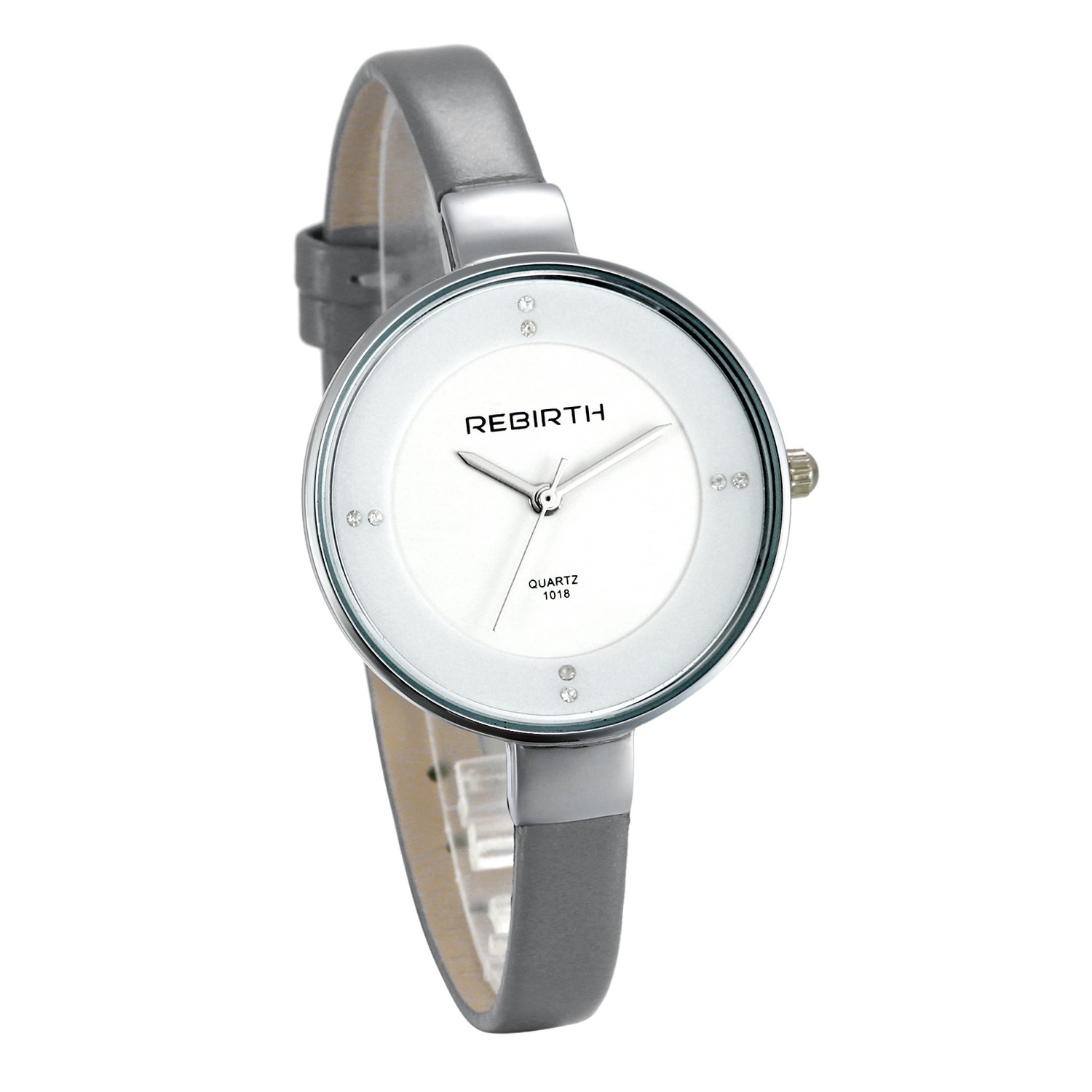 JewelryWe Women's Quartz Watch - Elegant Rhinestone Dial & Leather Band Wristwatch for Women | Perfect for Office, Party & Everyday Wear