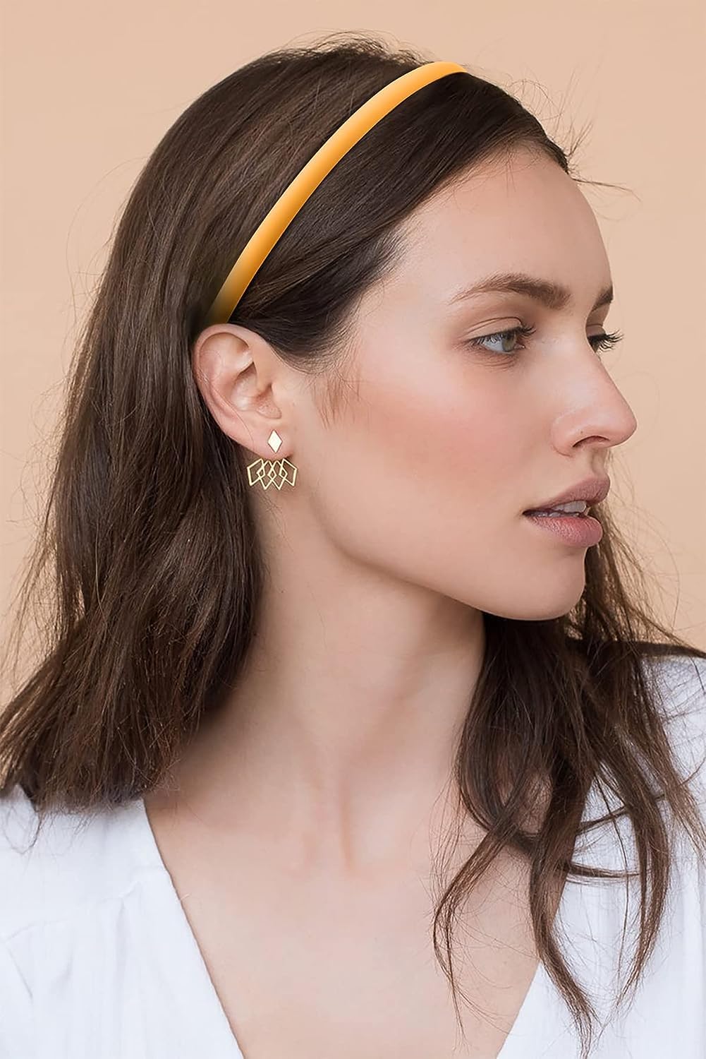 5mm Thin Plastic Headbands for Women & Girls - 12 Pcs Non-Slip Hair Bands with Teeth for Combing & Styling | Perfect Hair Accessories for Teens, Women, Gym, Work & Everyday Use