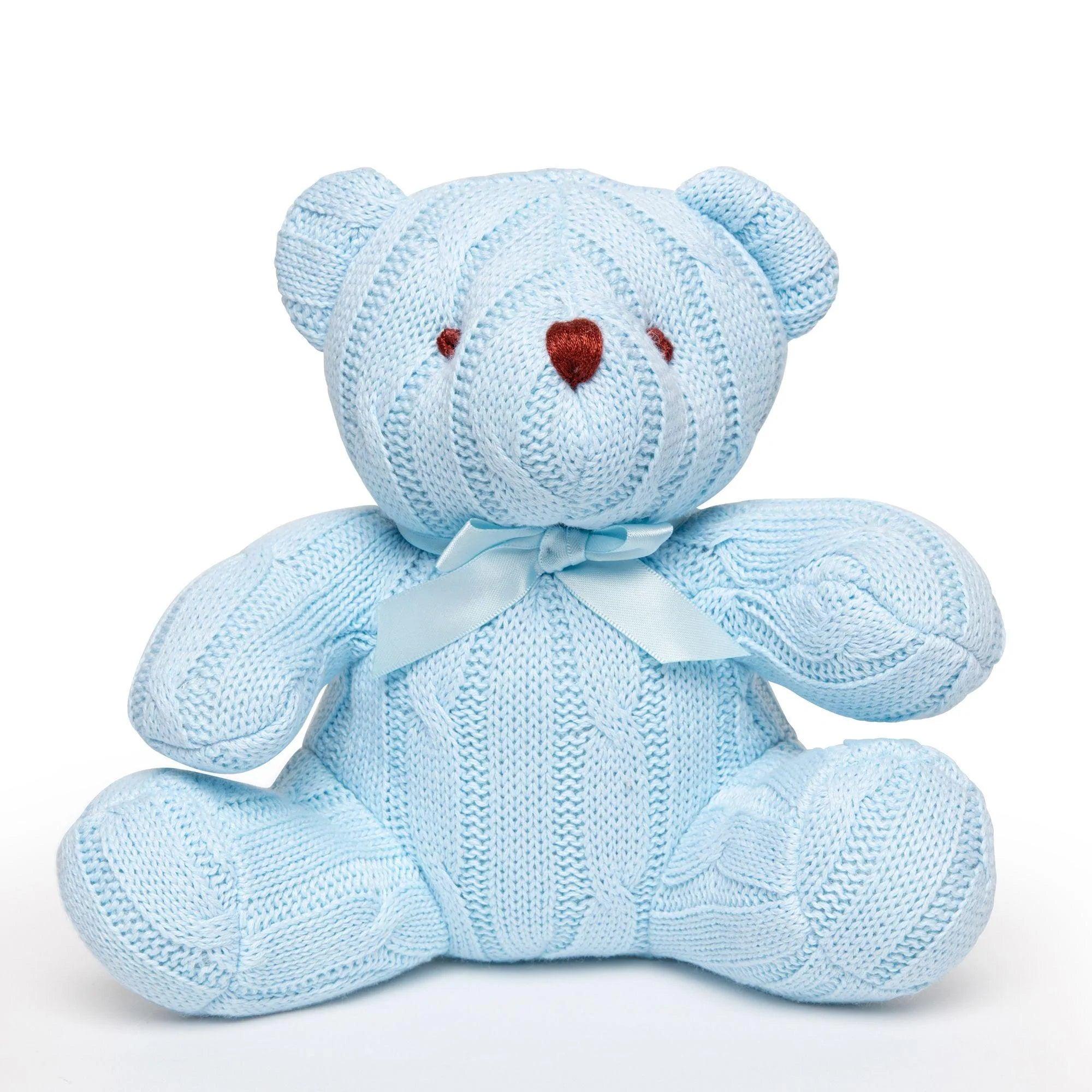 Adorable Baby Mode Cable Knit Bear Plush Toy - Soft & Cuddly Nursery Gift for Newborns, Infants & Toddlers | Perfect for Nursery Decor, Baby Shower Gifts & First Birthday Presents
