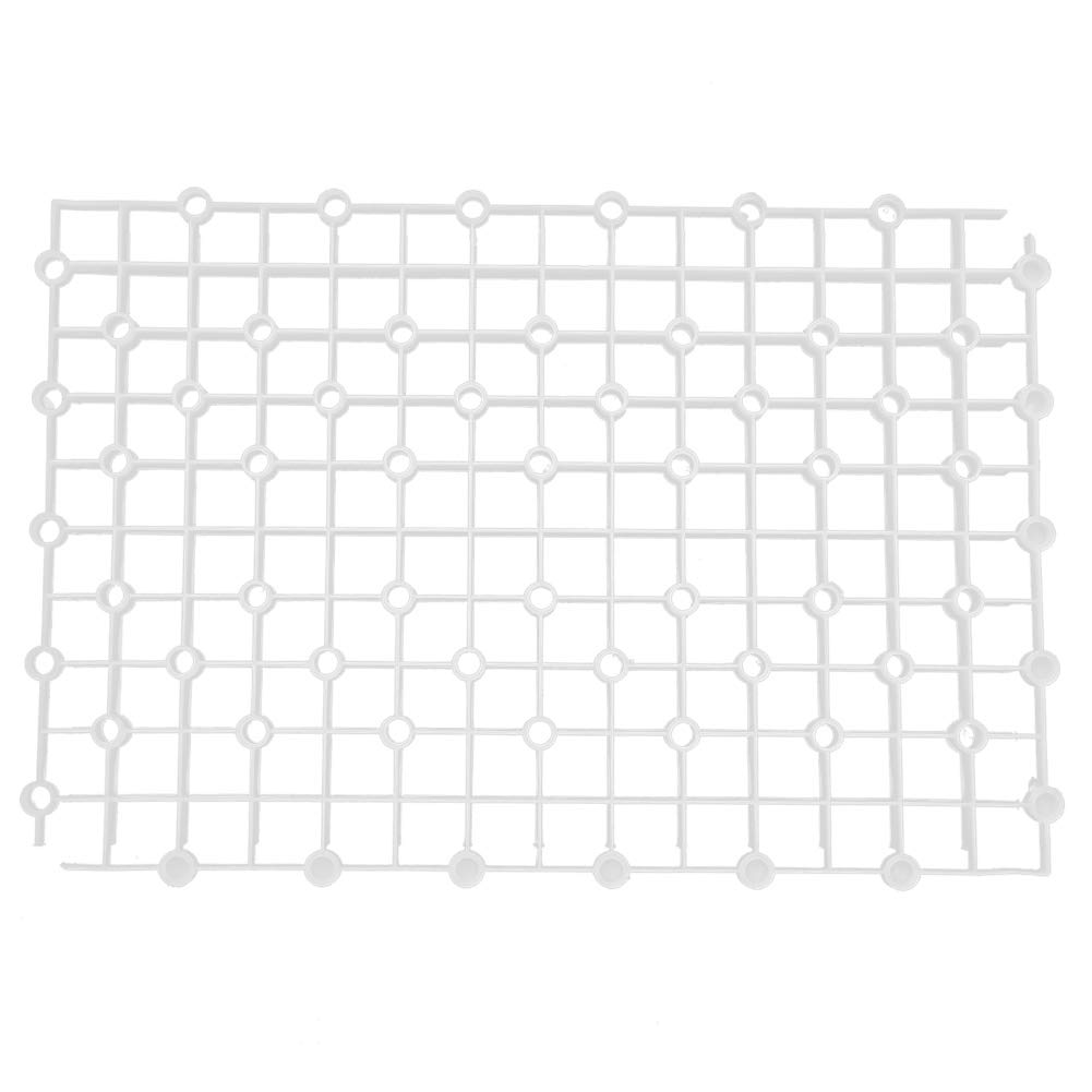 GLOGLOW 10Pcs Plastic Aquarium Divider Tray - Egg Crate Light Diffuser, Filter Grid Plate for Fish Tank, Air Pump Accessories (White) - Perfect for Aquascaping, Breeding Tanks & Water Filtration Systems