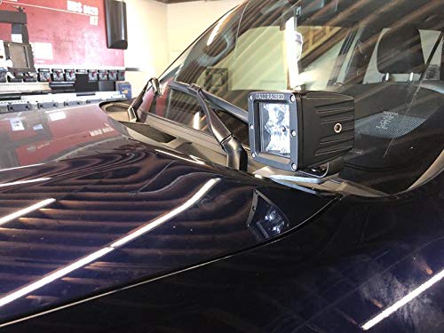 **Cali Raised LED Low Profile Ditch Light Brackets Kit for 2010-2023 Toyota 4Runner - Includes 27W Side Projecting LED Pods & Wiring Harness (No Switch) - Perfect for Off-Roading, Night Driving & Adventure Lighting**