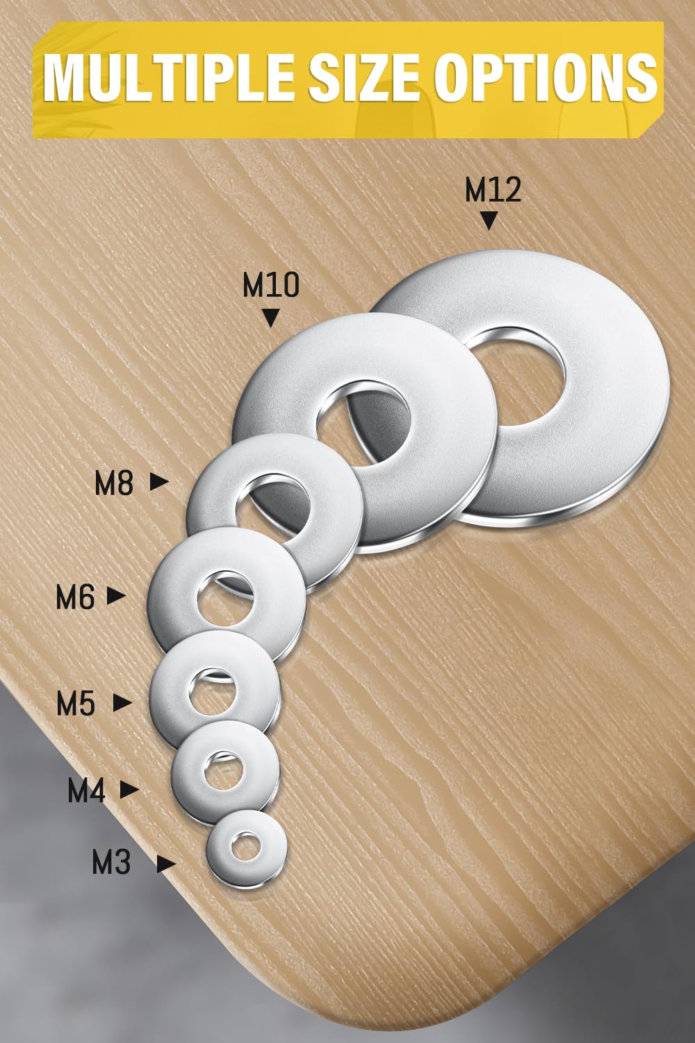 M6 Flat Washers 20Pcs - 18mm 304 Stainless Steel Washers for M6 Screws, Bolts & Nuts - Ideal for Furniture Assembly, Machinery, and DIY Projects