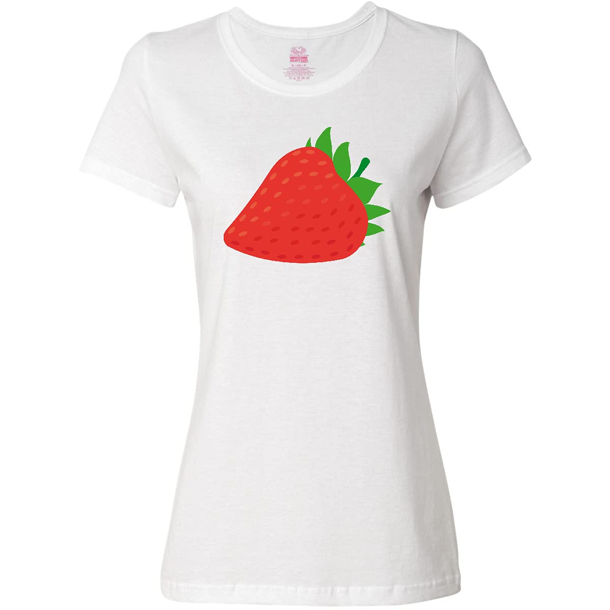 Inktastic Women's Strawberry Fruit Graphic T-Shirt - Soft Cotton Tee for Casual Wear, Summer Outfits & Fun Gifts