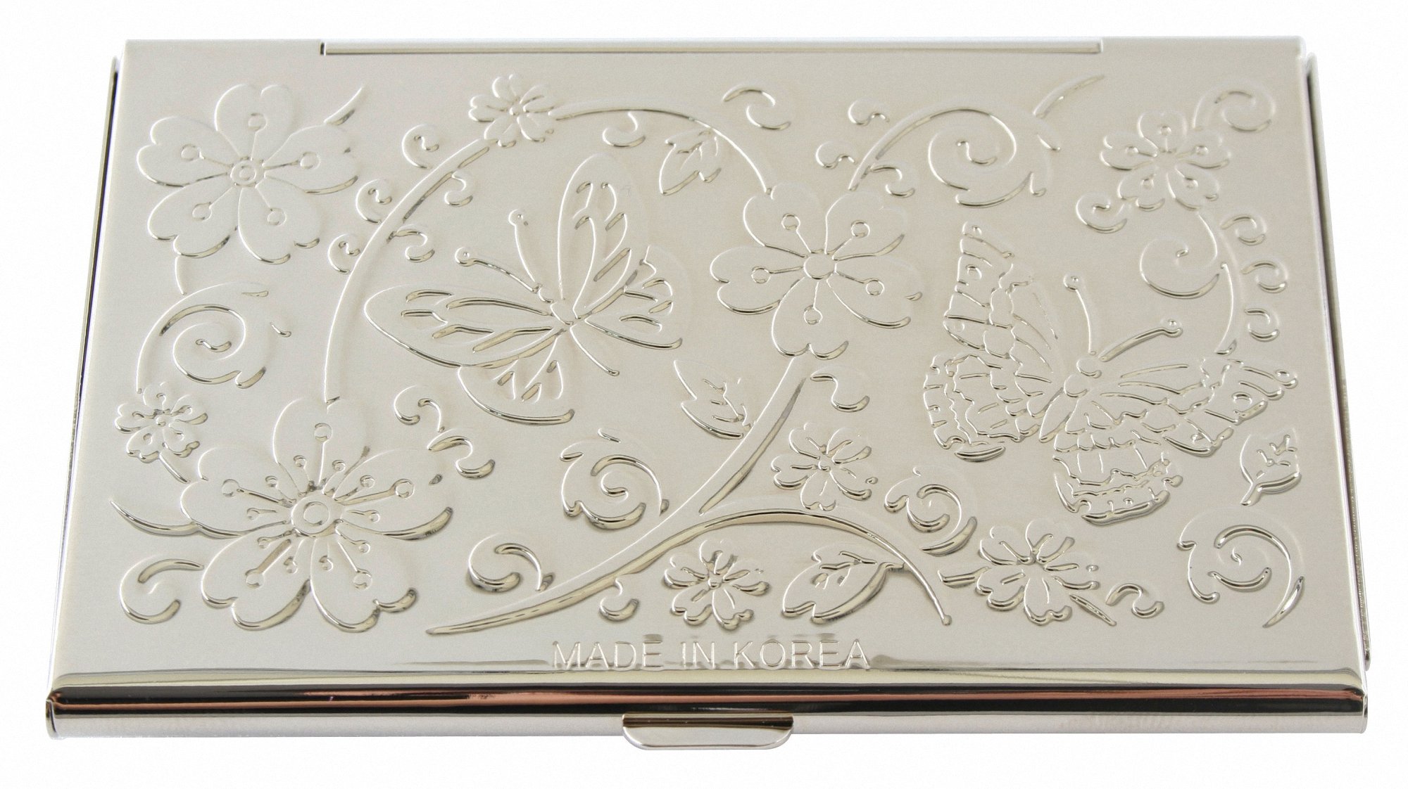 Elegant Mother of Pearl Turtle & Deer Design Keychain Set - Slim Key Ring Holder, Business Card & ID Money Case - Perfect for Gifts, Office & Travel Accessories