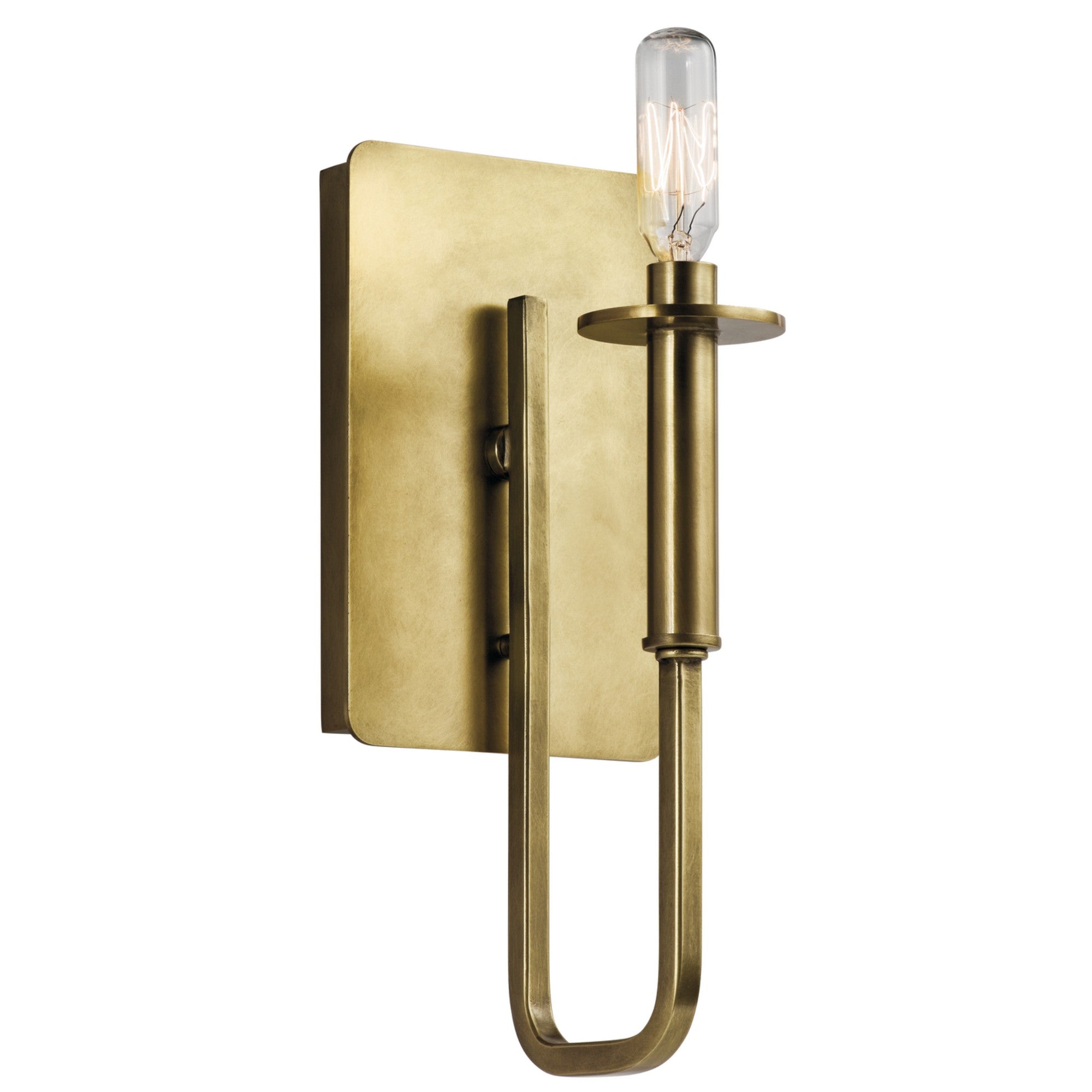 12-Inch Alden Armed Wall Sconce in Brass Finish - Perfect for Bedroom, Living Room & Hallway Lighting