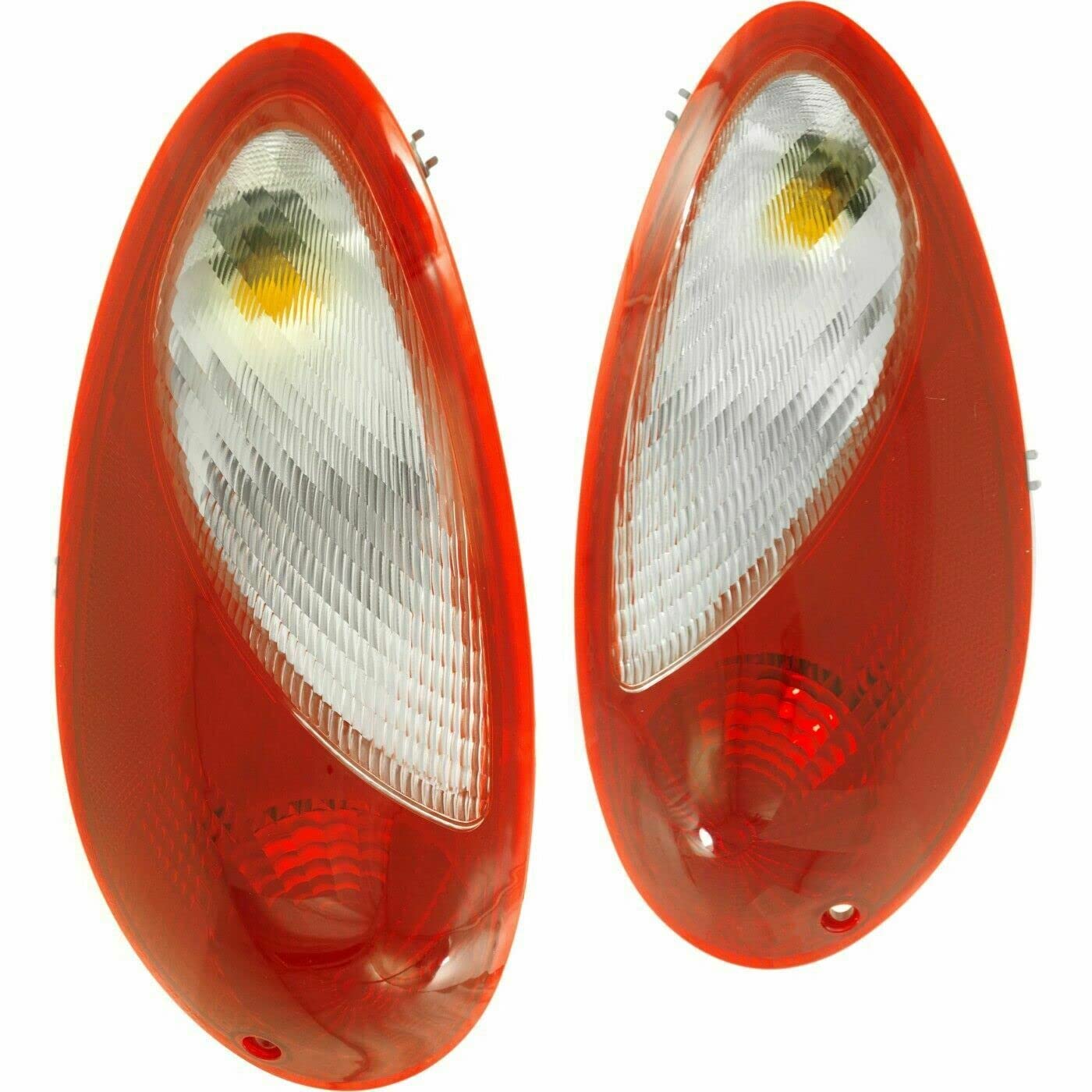 Pair of 2 Tail Light Assemblies for 2005-2010 Chrysler PT Cruiser - Left & Right Rear Lamps CH2818108, CH2819109 (5116223AB, 5116222AB) - Perfect Replacement for Broken or Foggy Lights